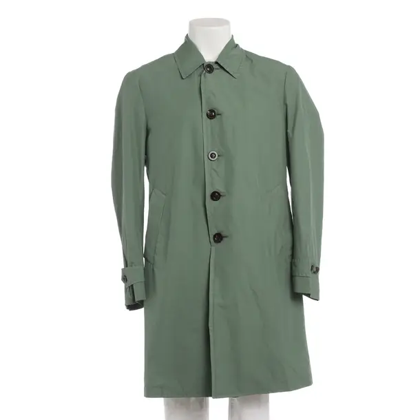 Overcoat in Green, Cotton, Boglioli