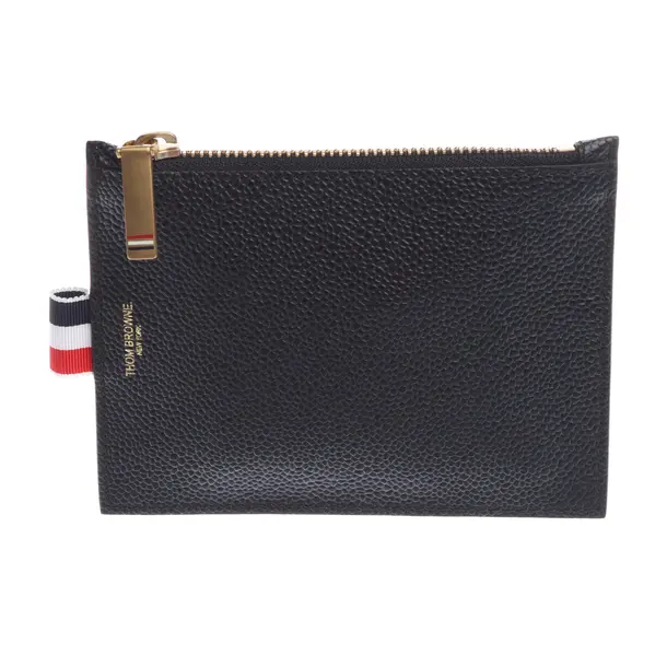 Pochette in Black, Leather, Thom Browne