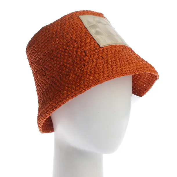 Hat in Orange, Straw, Jacquemus