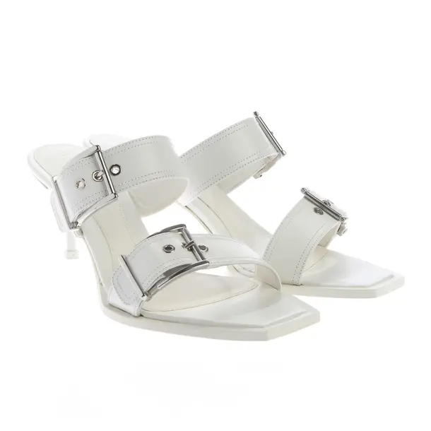 Heeled Sandals, in White, Alexander McQueen