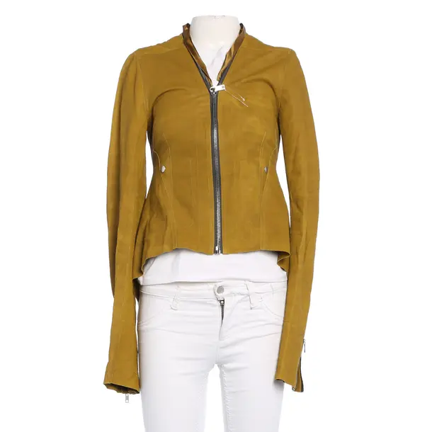 LeatherJacket in Green, Leather, Rick Owens