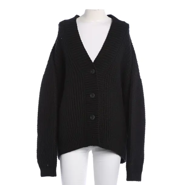 Cardigan, in Black, Wool, MR Mittens