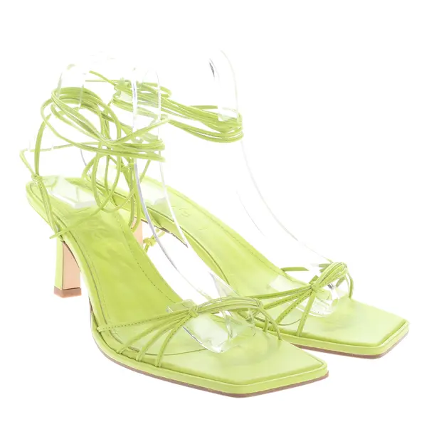 Heeled Sandals, in Green, Aeydē