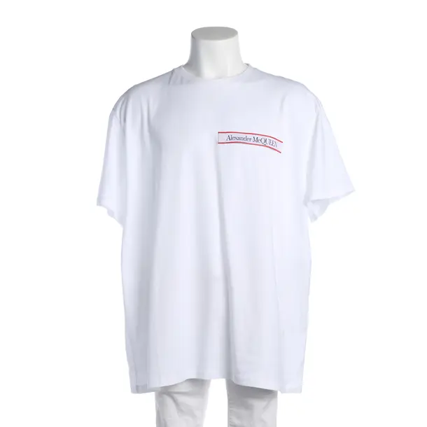 T-Shirt, in Weiß, Baumwolle, Alexander McQueen