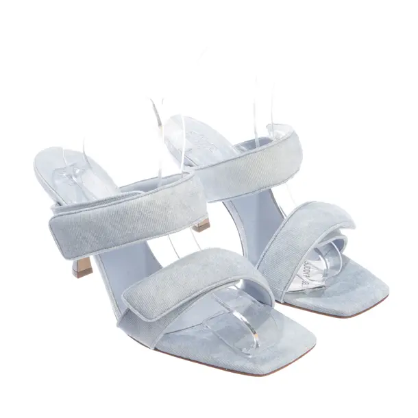 Heeled Sandals, in Light Blue, Gia Borghini