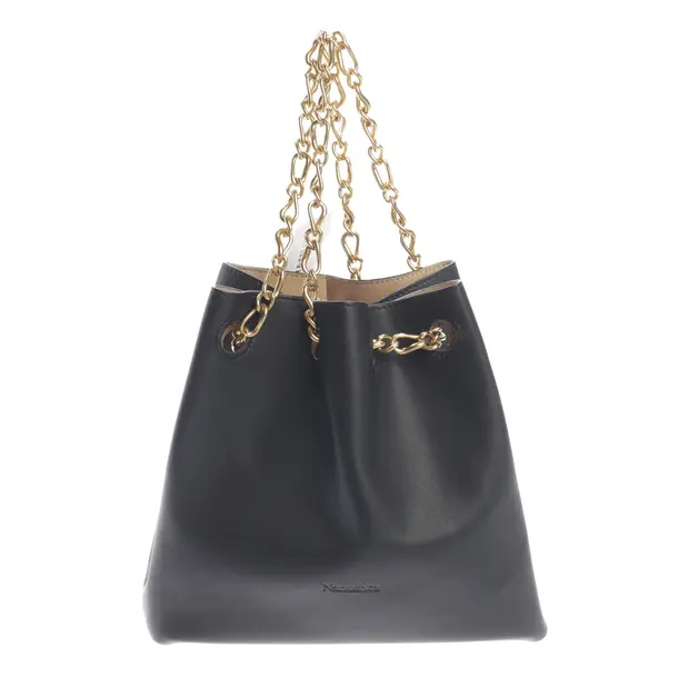 Handtasche in Schwarz, Leder, Nanushka