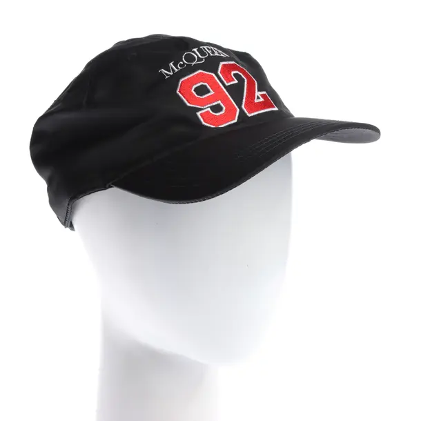 Cap in Schwarz, Polyester, Alexander McQueen