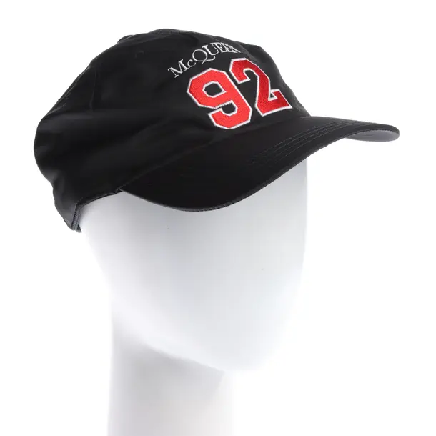 Cap in Schwarz, Polyester, Alexander McQueen