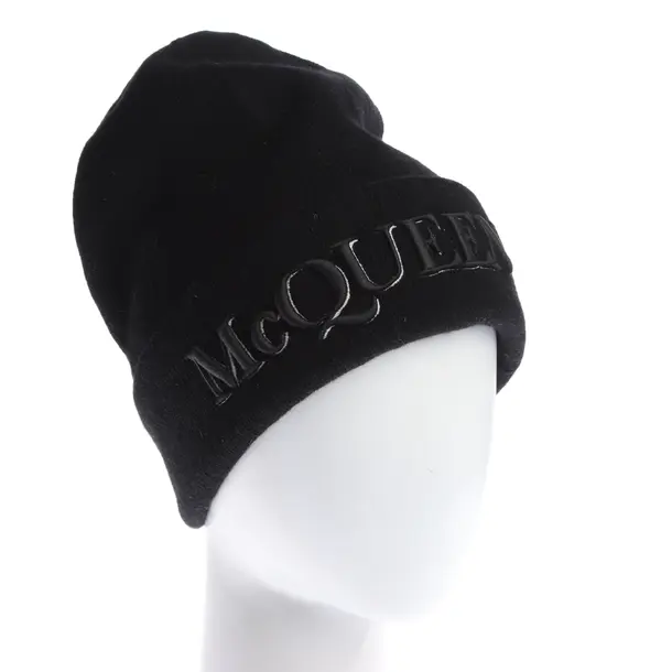 Mütze in Schwarz, Kaschmir, Alexander McQueen