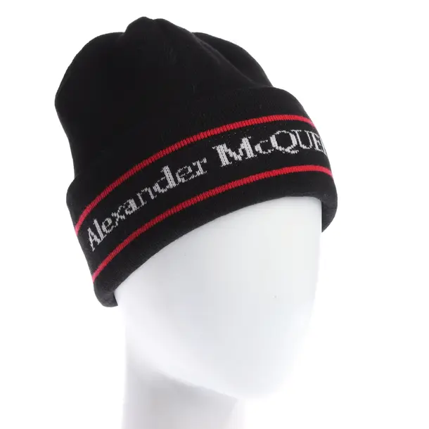 Mütze in Schwarz, Kaschmir, Alexander McQueen