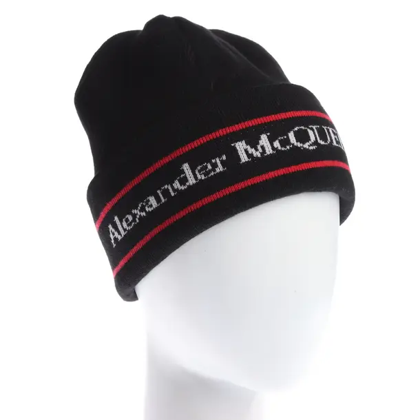 Mütze in Schwarz, Kaschmir, Alexander McQueen