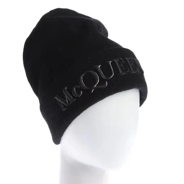 Mütze in Schwarz, Kaschmir, Alexander McQueen