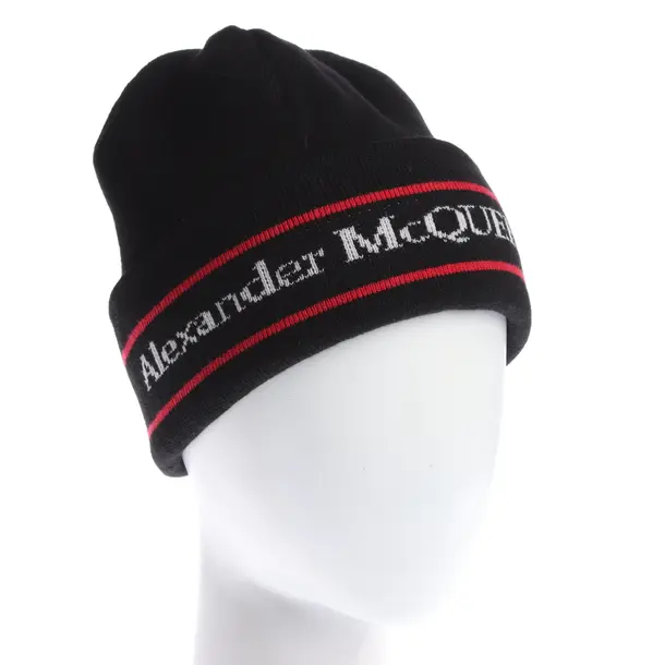 Mütze in Schwarz, Kaschmir, Alexander McQueen