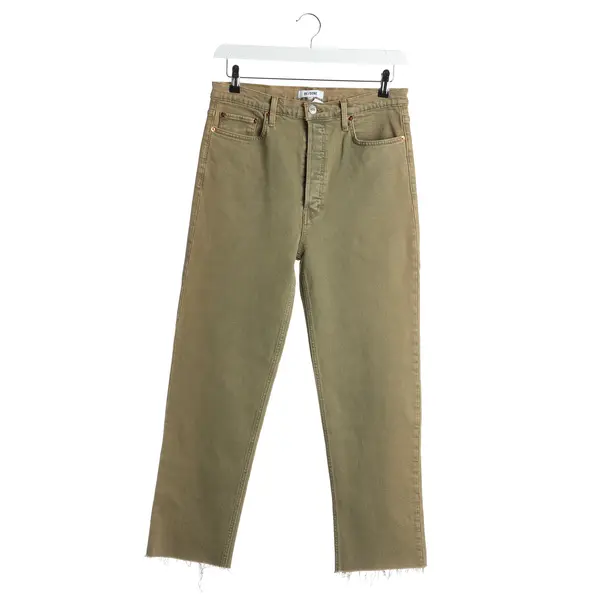 Skinny Jeans in Green, Cotton, Re/Done