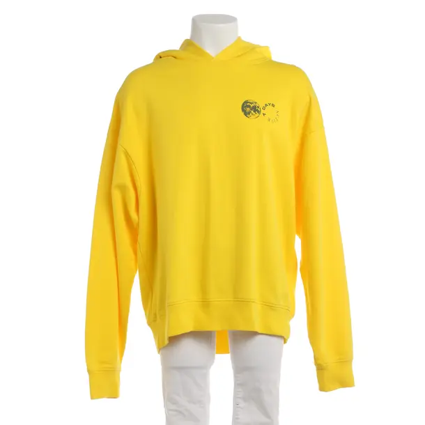 Hoodie in Yellow, Cotton, 7 DAYS Active