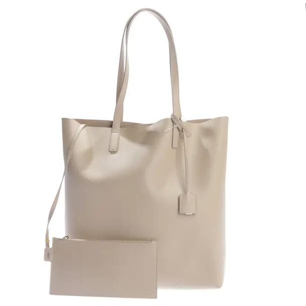 Shopper Bag, in Beige, Leather, Saint Laurent