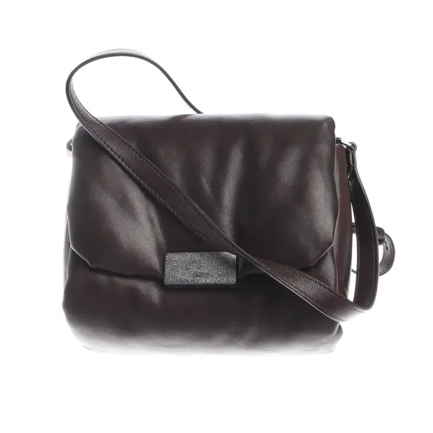 Schultertasche, in Dunkelbraun, Leder, Brunello Cucinelli