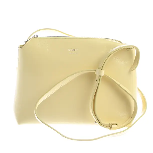 Shoulder Bag, in Yellow, Leather, Khaite