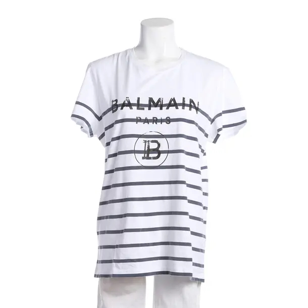 Shirt, in White, Cotton, Balmain