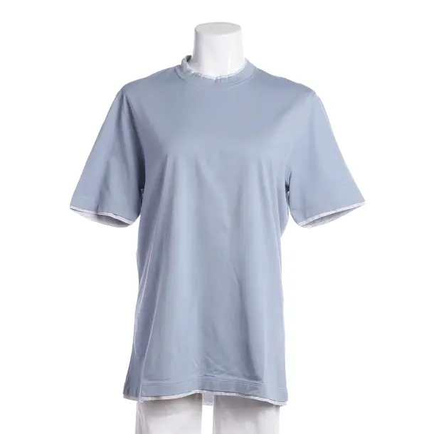 Shirt, in Blue, Cotton, Brunello Cucinelli