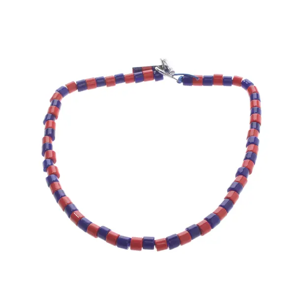 Halskette, in Navy, Sonstige Fasern, Karl Lagerfeld