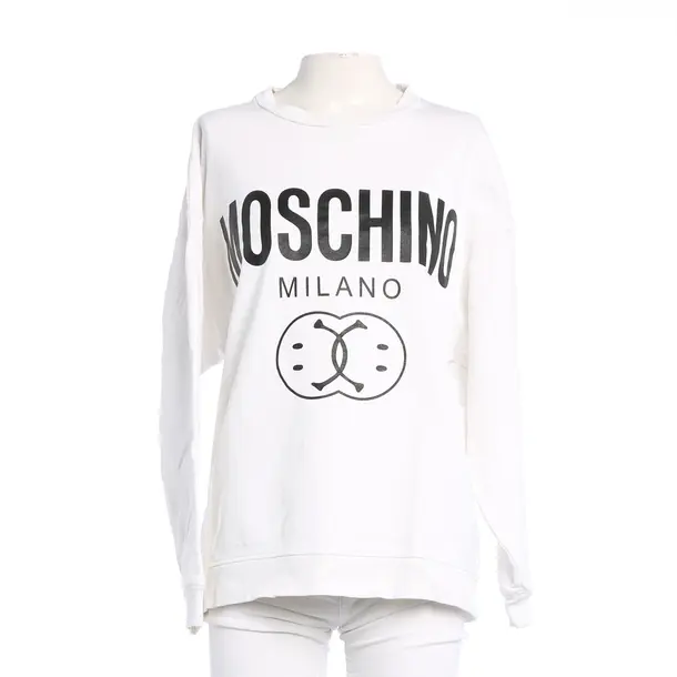 Felpa, in Bianco, Cotone, Moschino