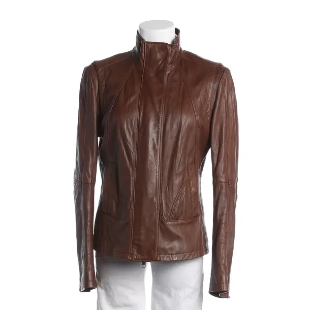 LeatherJacket, in Brown, Leather, Strenesse