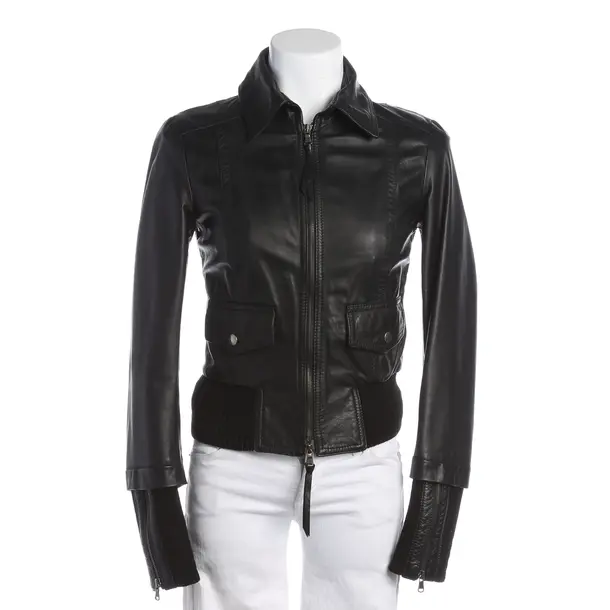 LeatherJacket, in Black, Leather, Patrizia Pepe