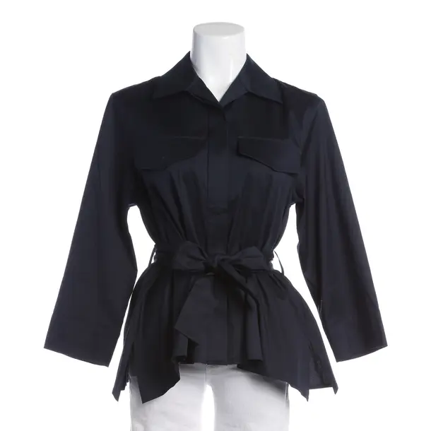 Blouse, in Navy, Cotton, Windsor