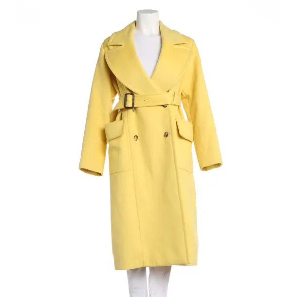 Mid-Season Coat, in Yellow, Wool, Valentino