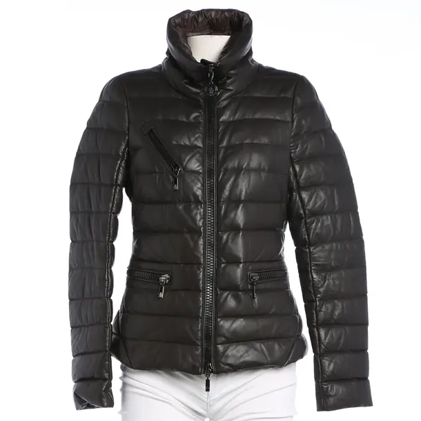 Lederjacke, in Braun, Leder, Moncler