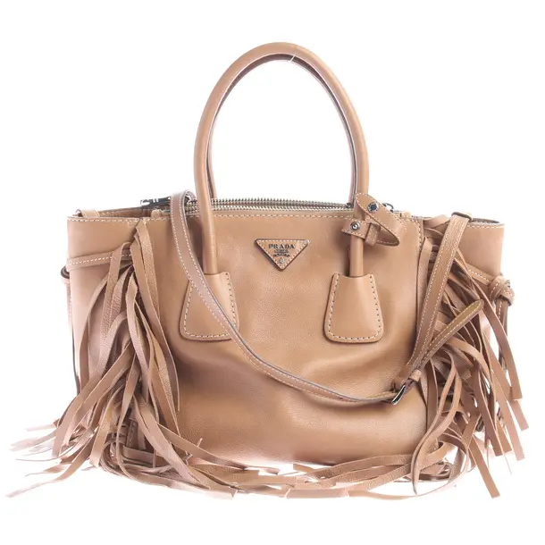 Handbag, in Light Brown, Leather, Prada