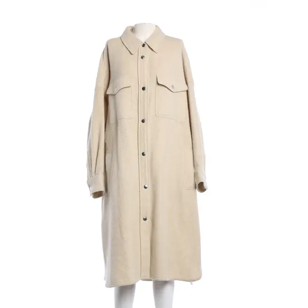 Mid-Season Coat, in Beige, Wool, Isabel Marant Étoile