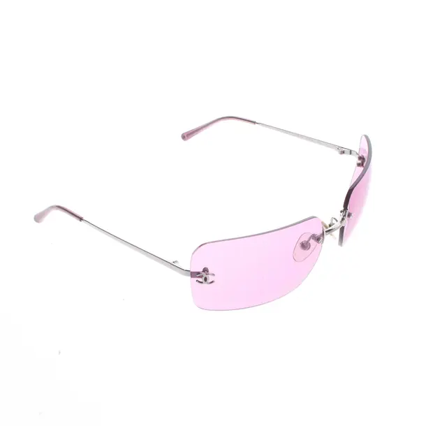 Sonnenbrille, in Silber, Kunststoff / Metall, Chanel