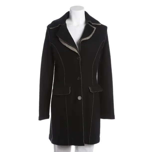 Mid-Season Coat, in Black, Wool, Marc Cain