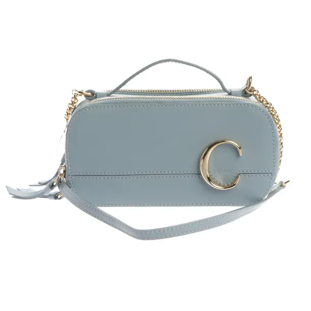 Cross Body Bag, in Light Blue, Leather, Chloé