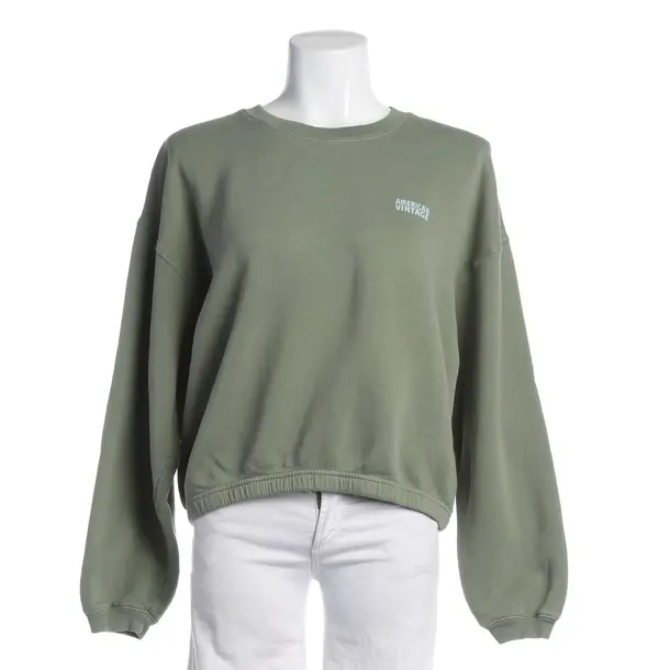 Sweatshirt, in Olivgrün, Baumwolle, American Vintage