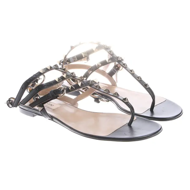 Sandali con cinturino, in Nero, Valentino