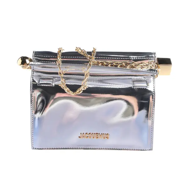 Borsa a cinture a tracolla, in argento, Carta/pelle, Jacquemus