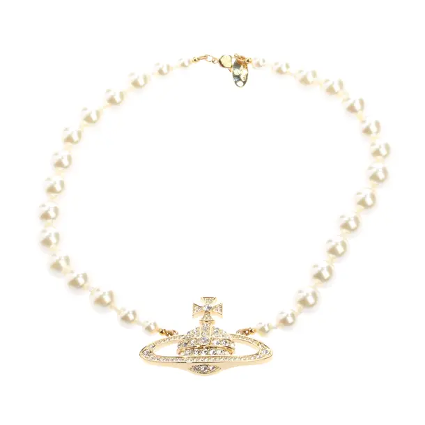 Halskette, in Gold, Metall (metallisch, metallisiert), Vivienne Westwood