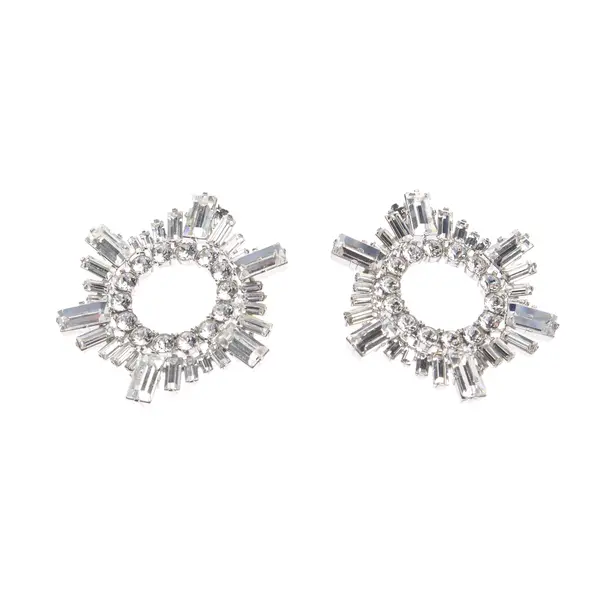 Earrings, in Silver, Metal (metallic, metallized), Amina Muaddi