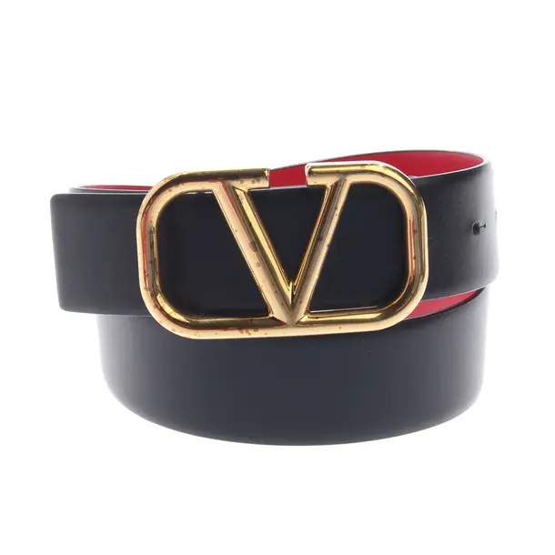 Gürtel, in Schwarz, Leder, Valentino