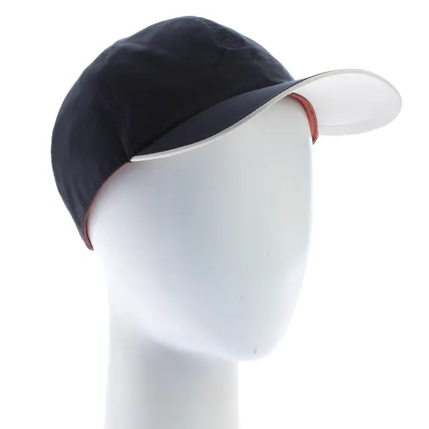Cap, in Navy, Polyester, Loro Piana