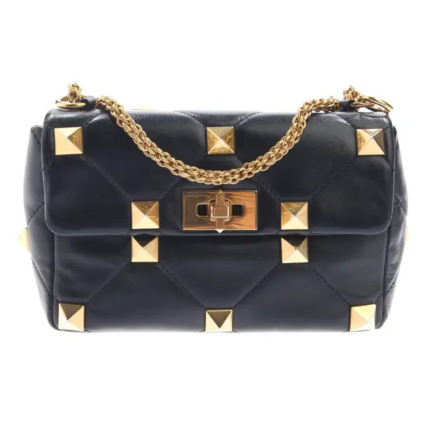 Shoulder Bag, in Black, Leather, Valentino
