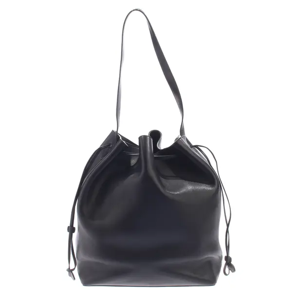 Bucket Bag, in Black, Leather, The Row