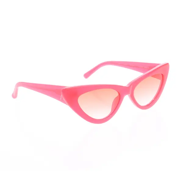 Sonnenbrille, in Neon Pink, Kunststoff, The Attico