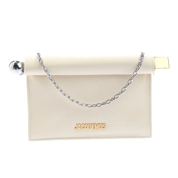Shoulder Bag, in Beige, Leather, Jacquemus