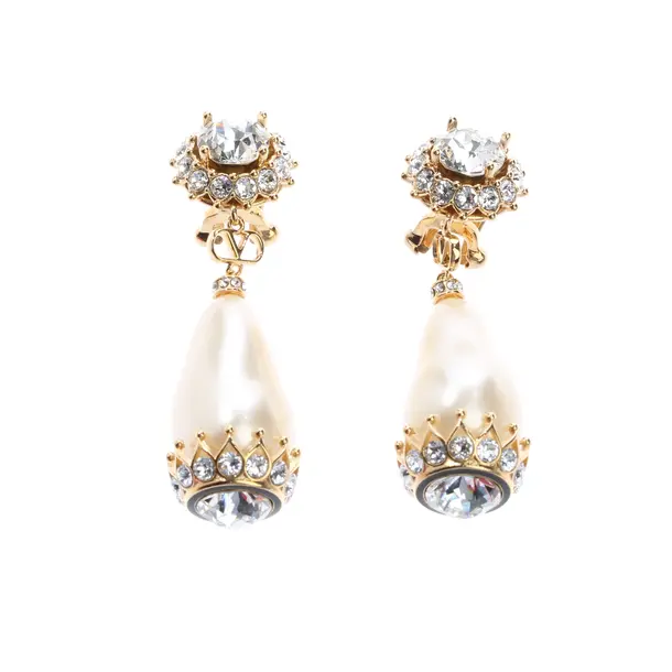 Earrings, in Multicolored, Metal (metallic, metallized), Valentino