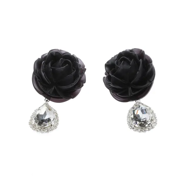 Earrings, in Black, Metal (metallic, metallized), Magda Butrym