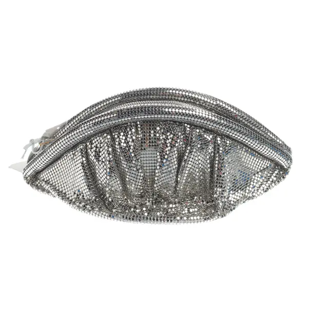 Clutch Bag, in Silver, Metal (metallic, metallized), Paco Rabanne